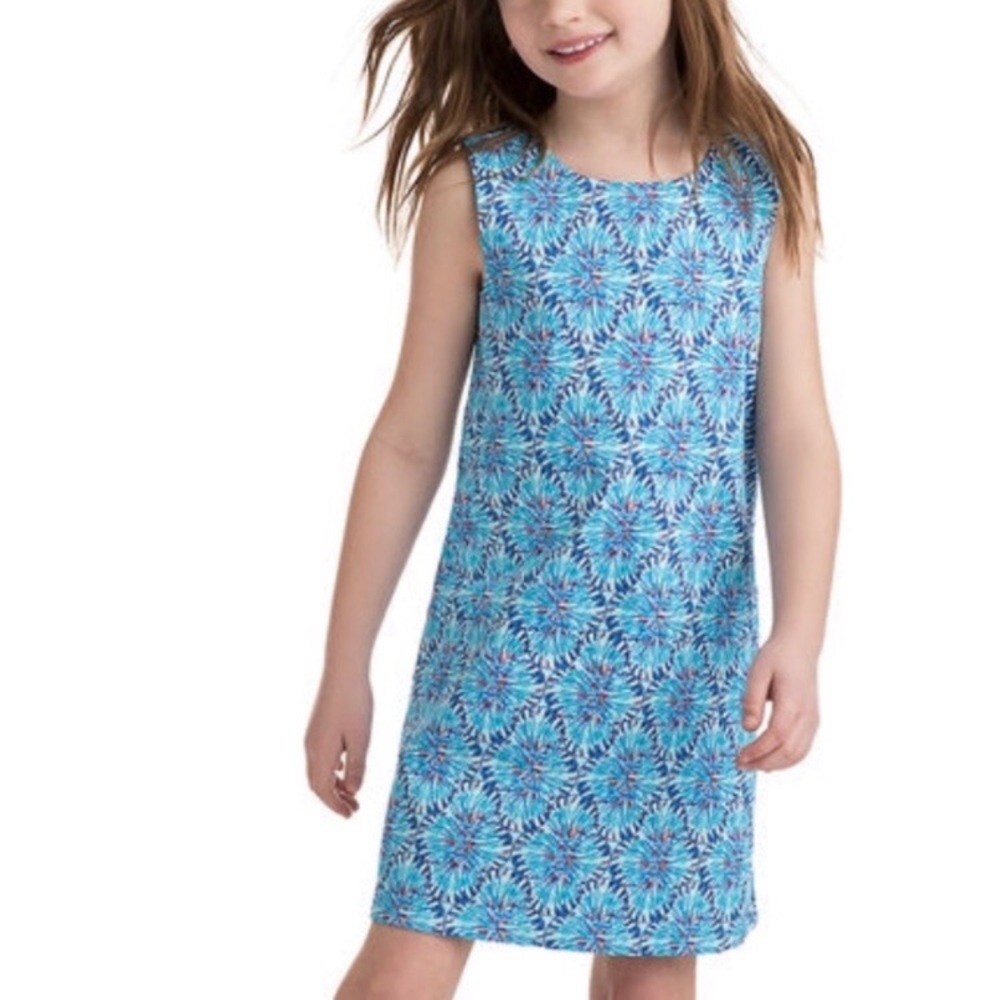 Girls Vineyard Vines Shell Diamond shift dress